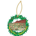 Nevada Desert Wreath Ornament w/ Clear Mirrored Back (10 Square Inch)